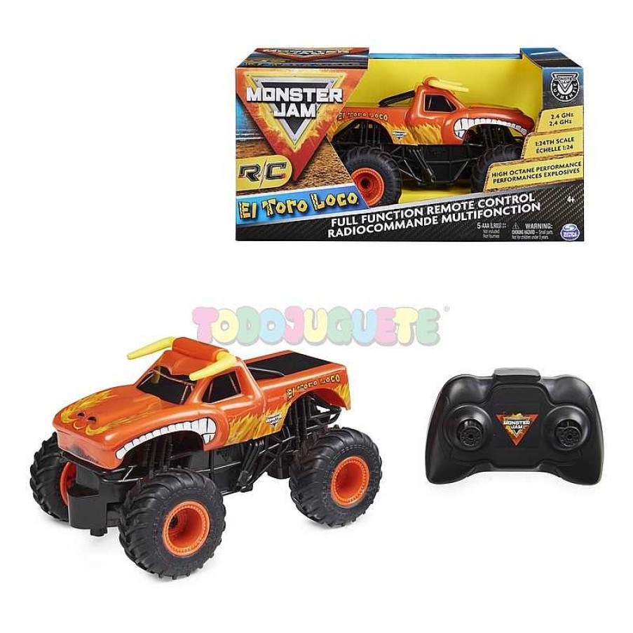 Coches, Circuitos Y Parkings Todojuguete | Monster Jam Toro Loco Radio Control 1:24