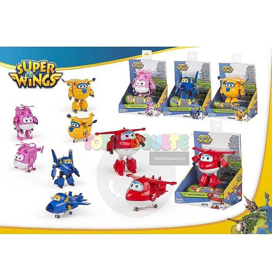 Personajes Y Accesorios Super Wings | Super Wings Figura Transforming