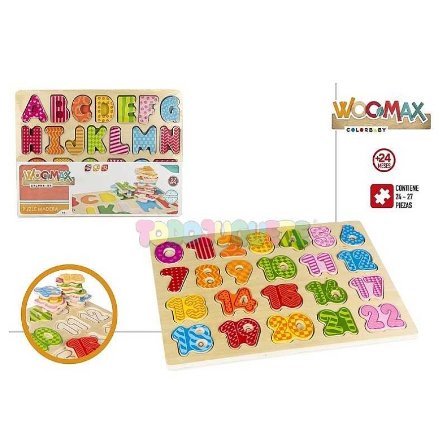 Juegos De Mesa Y Puzzles Color Baby, S.L. | Puzzle Madera N Meros / Letras Woomax