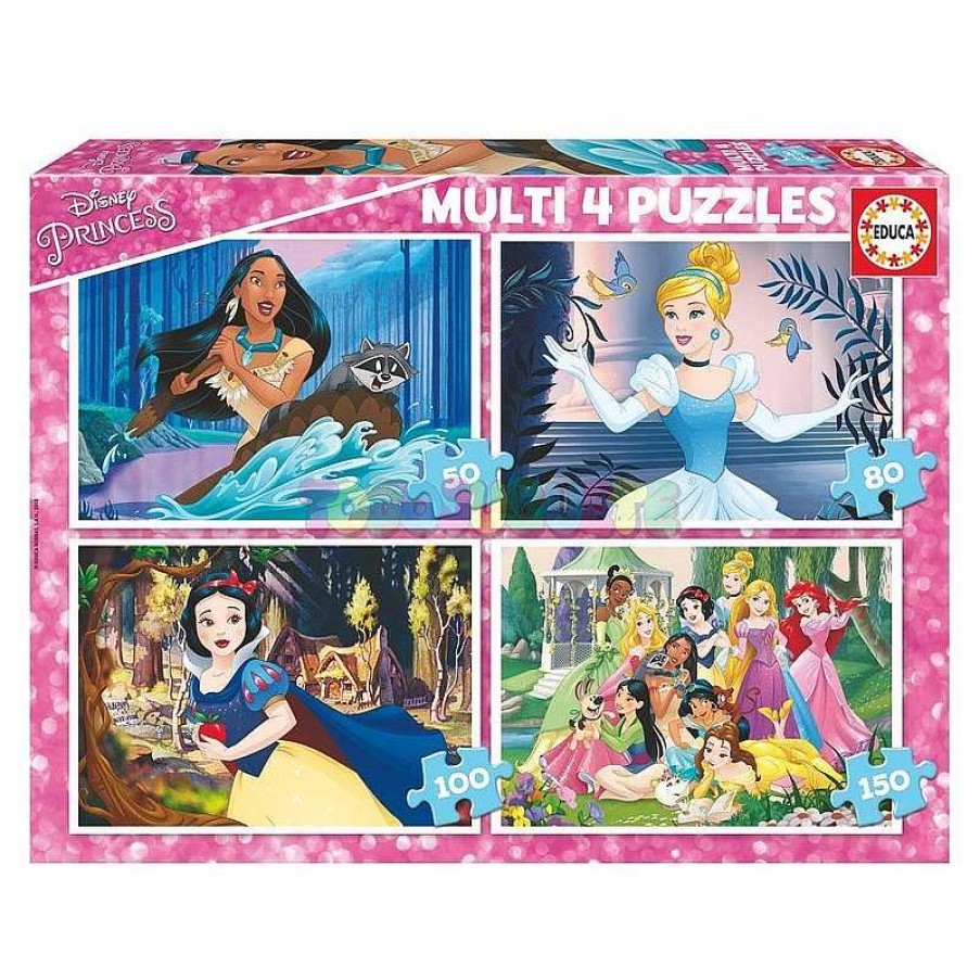 Juegos De Mesa Y Puzzles Disney | Multi 4 Puzzles Princesas Disney