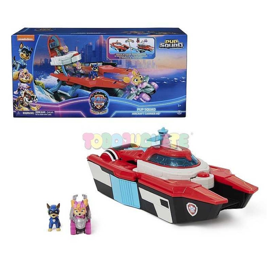 Personajes Y Accesorios Paw Patrol | Paw Patrol Mighy Movie Playset Squad Aircraft