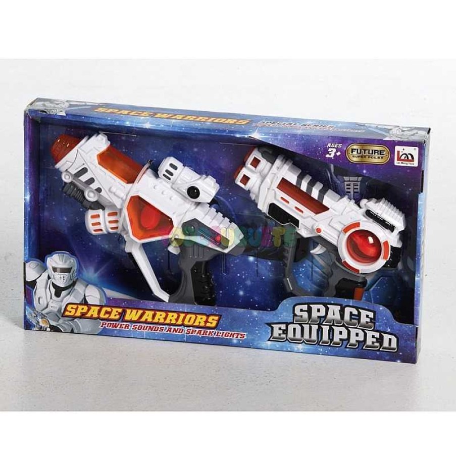 Deportes Y Bicicletas Todojuguete | Set 2 Pistolas Galaxy Warriors Luz Y Sonidos