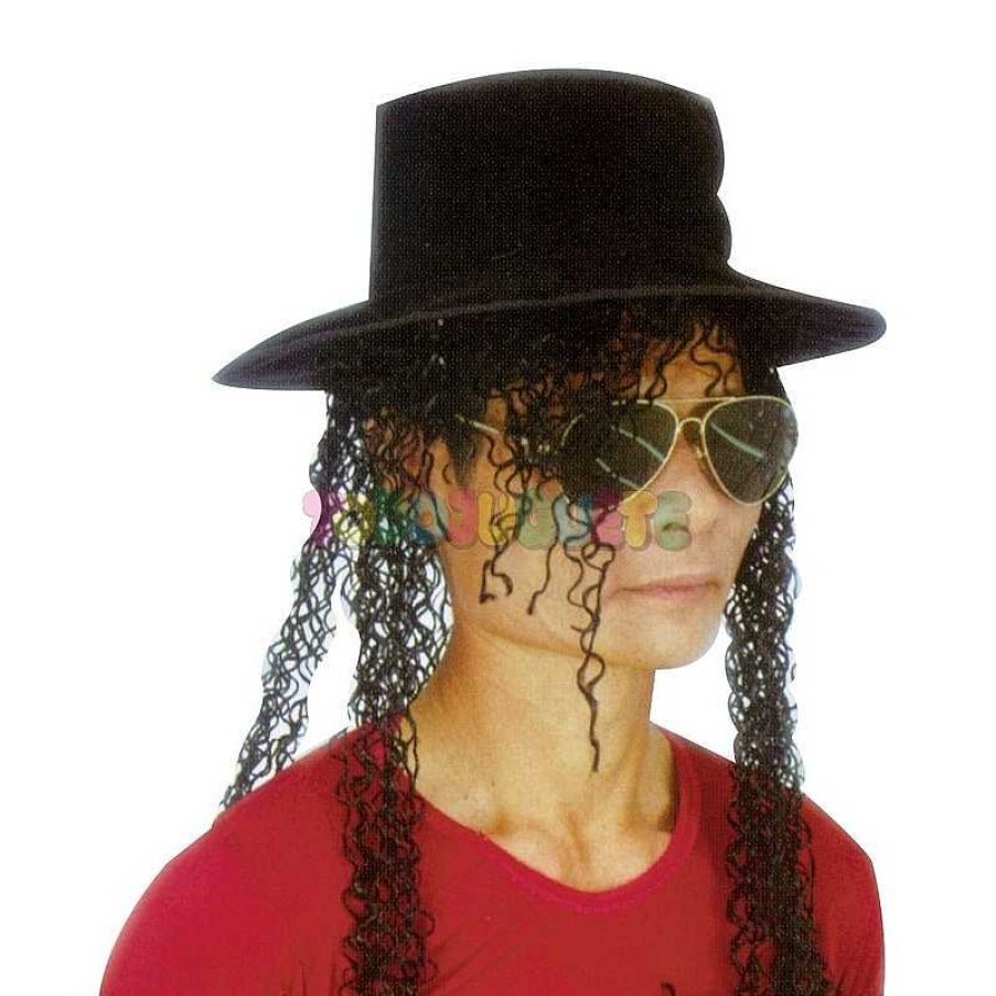 Disfraces Y Accesorios Todojuguete | Peluca Con Sombrero Michael Jackson Adulto