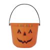 Disfraces Y Accesorios Todojuguete | Cubo Halloween Calabaza Naranja 20 Cm