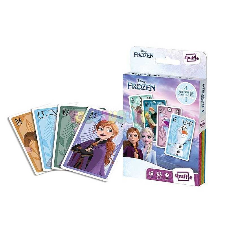 Juegos De Mesa Y Puzzles Frozen | Juego Cartas 4 En 1 Frozen