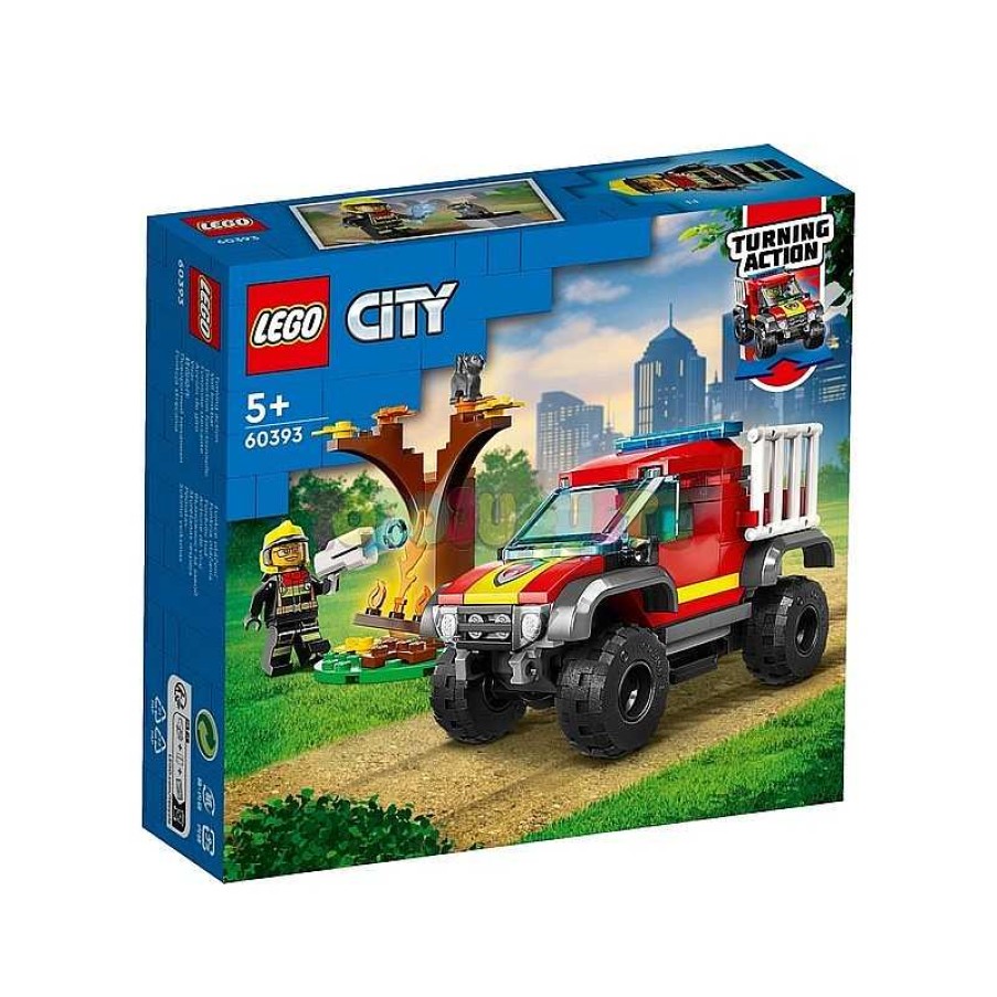 Juegos De Construcci N Lego | Lego City Cami N Rescate 4X4 Bomberos