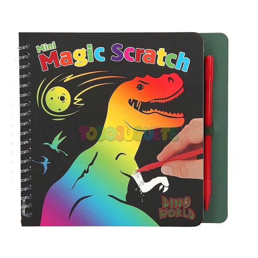 Manualidades Todojuguete | Dino World Mini Magic-Scratch Book