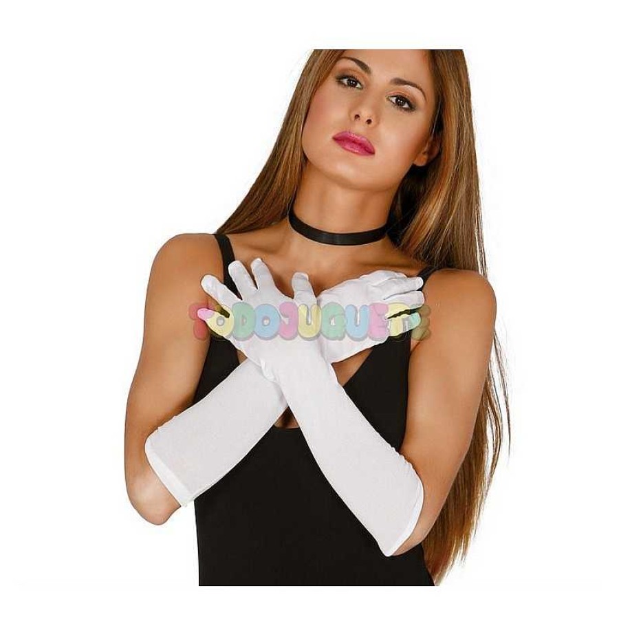 Disfraces Y Accesorios Todojuguete | Guantes Blancos 42 Cms