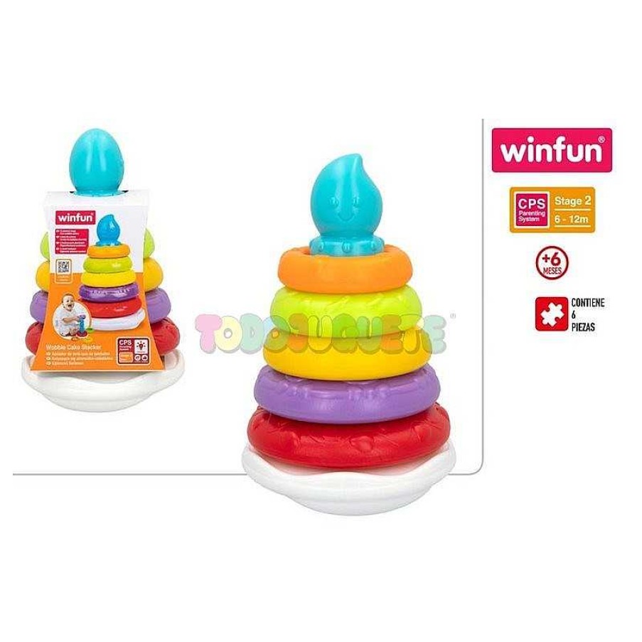 Primera Infancia Todojuguete | Tarta Aros Apilables Piramide Winfun