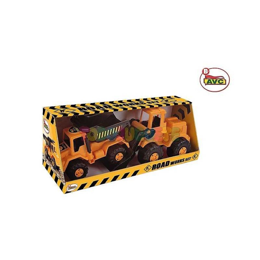 Coches, Circuitos Y Parkings A.V.C.,S.L. | Set Camion+Excavadora Road Work 60Cm Caja Avc