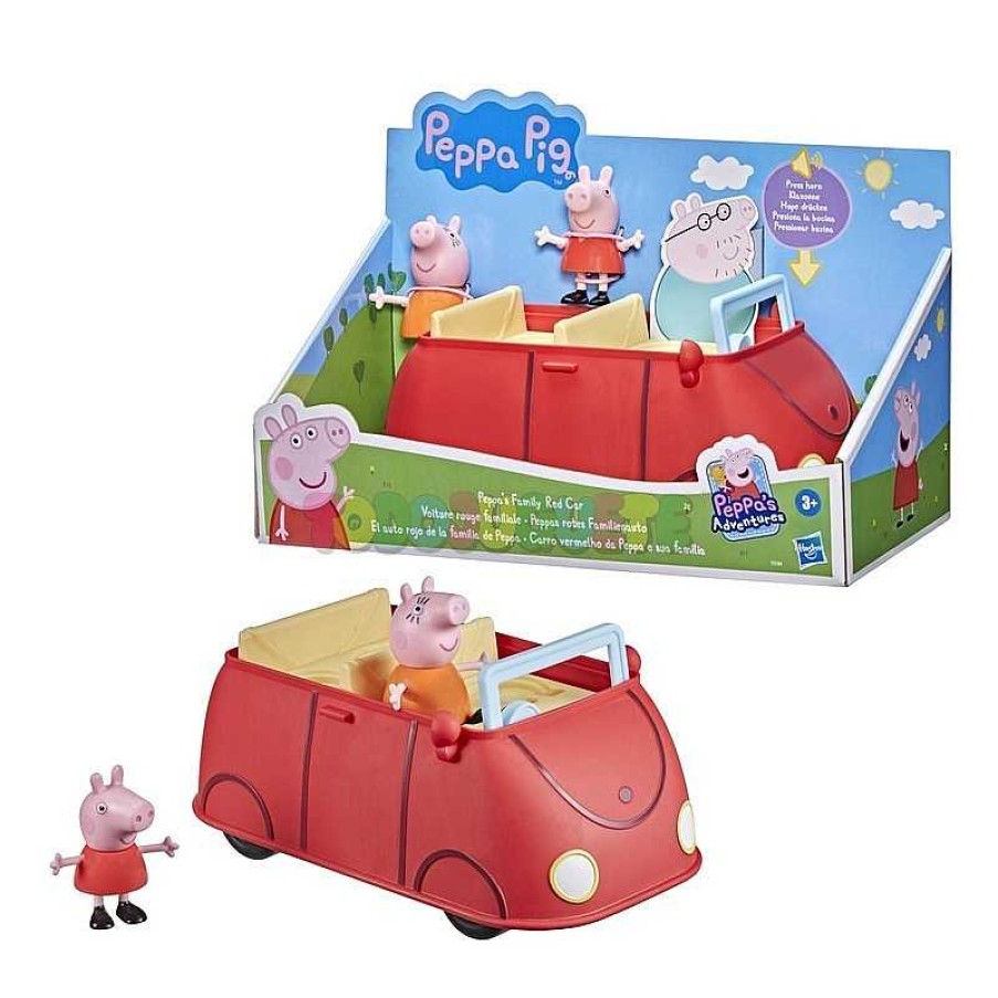 Personajes Y Accesorios Peppa Pig | Peppa Pig El Auto Rojo De La Familia De Peppa