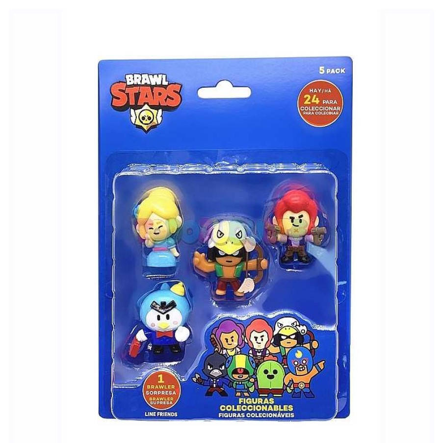 Personajes Y Accesorios Bizak,S.A. | Brawl Stars Pack 5 Figuras Bl Ster