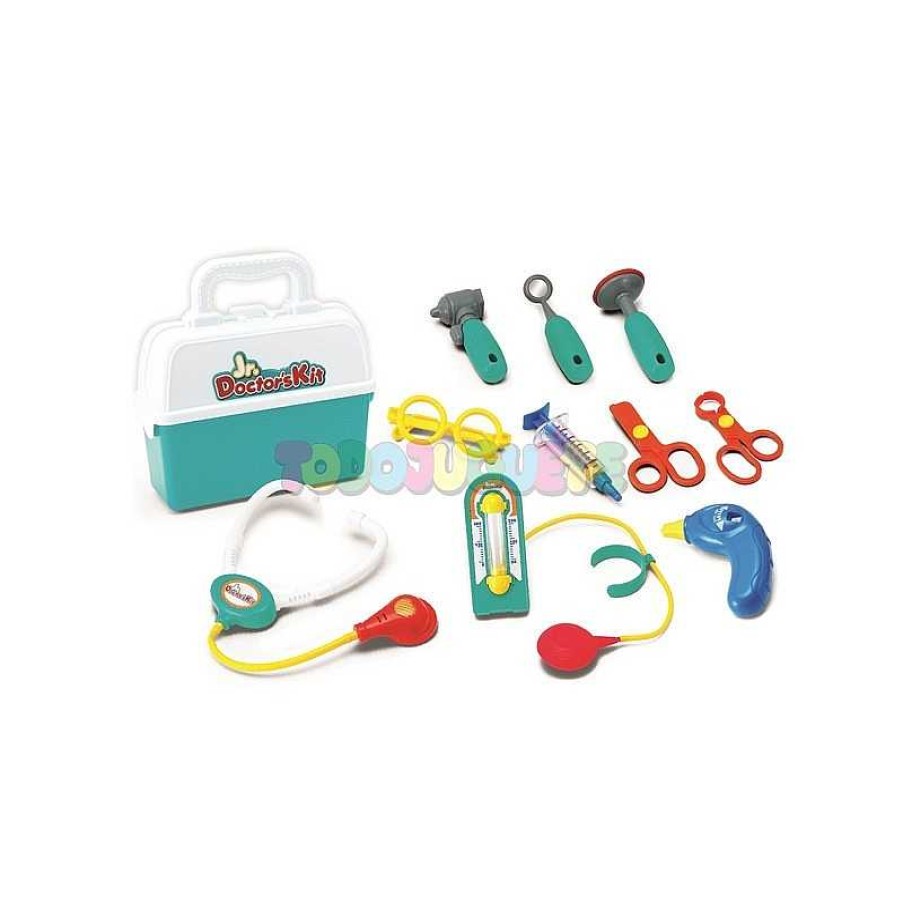 Profesiones Y Actividades Todojuguete | Maletin M Dico Con Accesorios Jr. Doctors Kit Caja