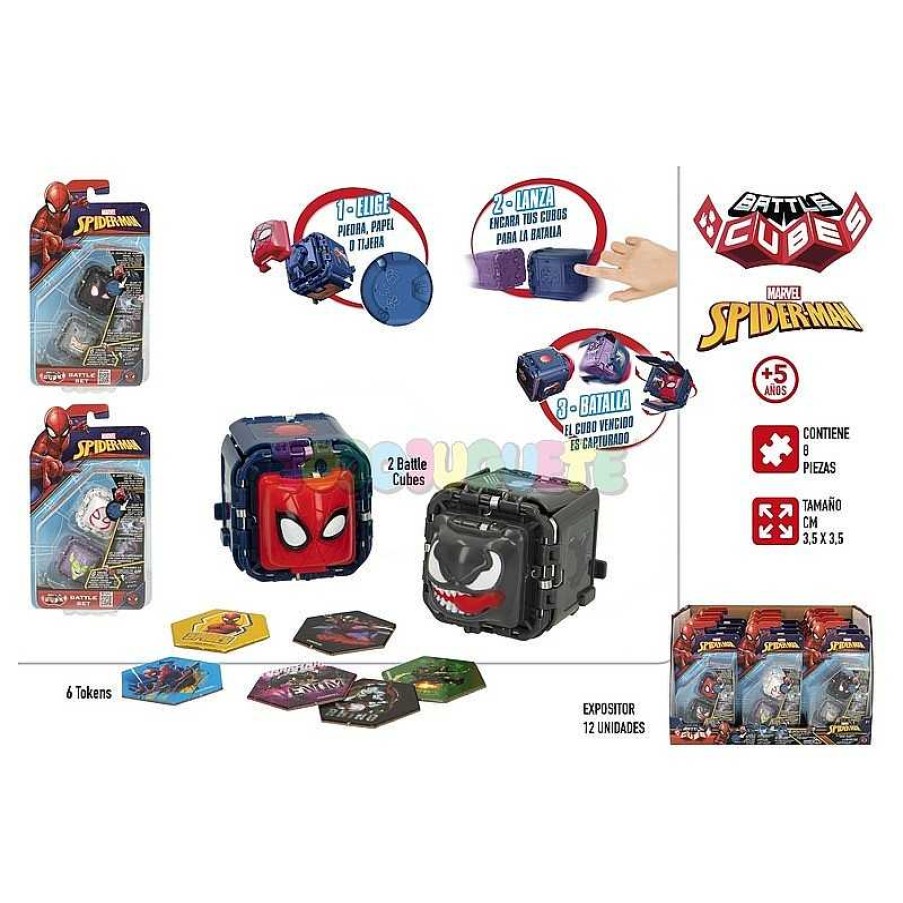 Personajes Y Accesorios Spiderman | Battle Cubes Spiderman Surtido