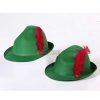 Disfraces Y Accesorios Todojuguete | Sombrero Verde Robbin Hood Con Pluma Roja Adulto