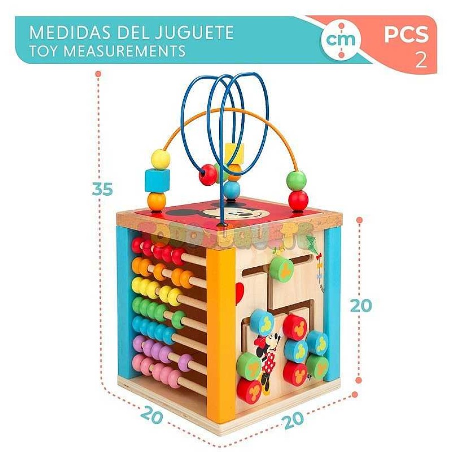 Juegos De Mesa Y Puzzles Disney | Cubo Multi Actividades Madera Disney Woomax