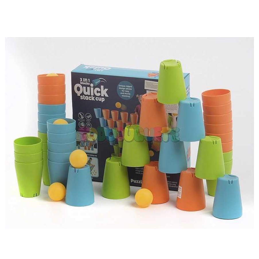 Juegos De Mesa Y Puzzles Alfabest | Vasos Apilables 44 Piezas Quick Stack Cup