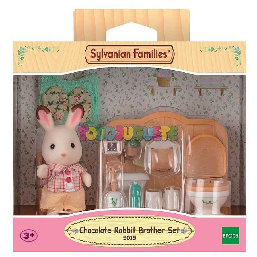 Mu Ecas Y Accesorios Sylvanian | Sylvanian Family Set Hermano Conejo Chocolate Ba O