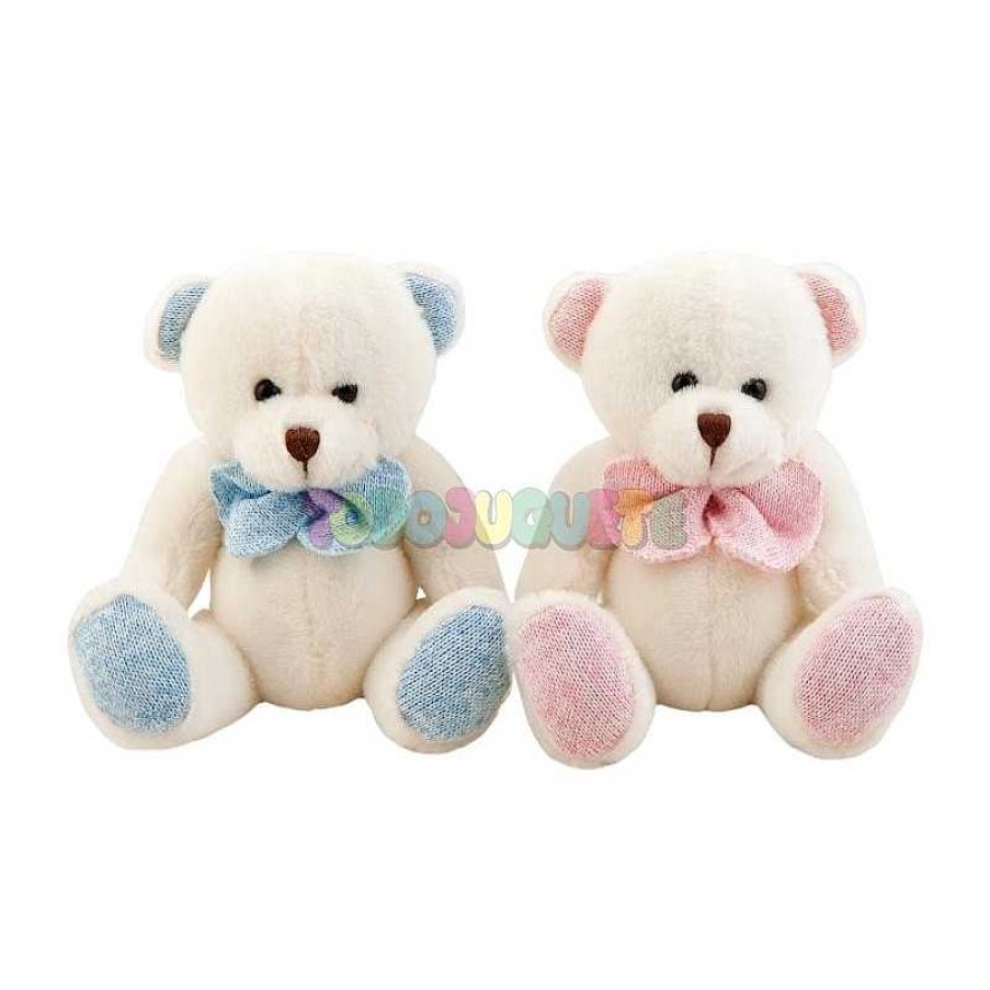 Peluches Todojuguete | Osito Peluche 16Cm 2 Mod. Surtidos Lazo Rosa-Azul