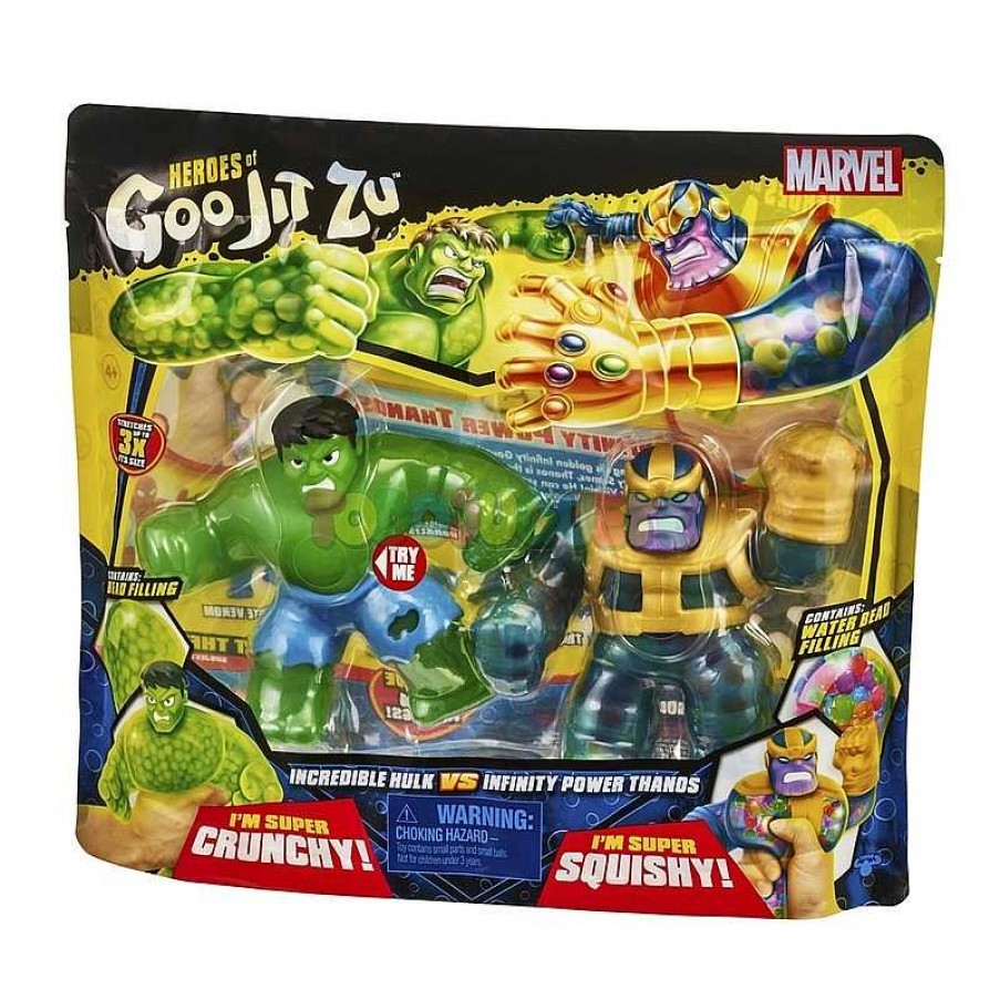 Personajes Y Accesorios Pocoyo | Goo Jit Zu Pack Figuras Hulk Vs Thanos