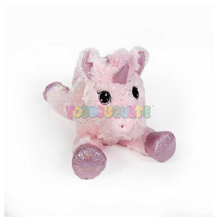 Peluches Todojuguete | Peluche Unicornio 45 Cm Rosa Acostado